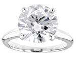 14k White Gold Round White IGI Certified Lab-Grown Diamond Solitaire Ring 5.00ct F/VS1