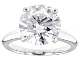 14k White Gold Round White IGI Certified Lab-Grown Diamond Solitaire Ring 5.00ct F/VS1