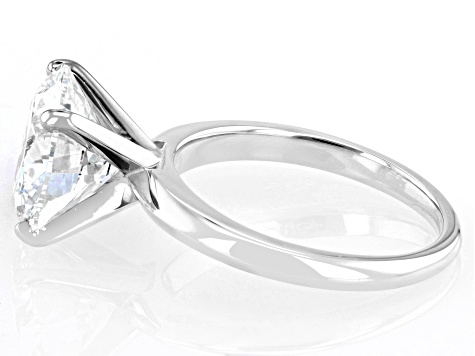 14k White Gold Round White IGI Certified Lab-Grown Diamond Solitaire Ring 5.00ct F/VS1