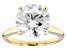 14k Yellow Gold Round White IGI Certified Lab-Grown Diamond Solitaire Ring 5.00ct F/VS1