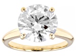 14k Yellow Gold Round White IGI Certified Lab-Grown Diamond Solitaire Ring 5.00ct F/VS1