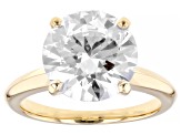 14k Yellow Gold Round White IGI Certified Lab-Grown Diamond Solitaire Ring 5.00ct F/VS1