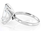14k White Gold Emerald Cut White IGI Certified Lab-Grown Diamond Solitaire Ring 5.00ct F/VS1