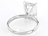 14k White Gold Emerald Cut White IGI Certified Lab-Grown Diamond Solitaire Ring 5.00ct F/VS1