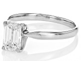 14k White Gold Emerald Cut White IGI Certified Lab-Grown Diamond Solitaire Ring 1.10ct F/VS1