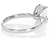 14k White Gold Emerald Cut White IGI Certified Lab-Grown Diamond Solitaire Ring 1.10ct F/VS1