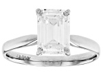 14k White Gold Emerald Cut White IGI Certified Lab-Grown Diamond Solitaire Ring 2.00ct F/VS1