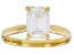 14k Yellow Gold Emerald Cut White IGI Certified Lab-Grown Diamond Solitaire Ring 2.00ct F/VS1