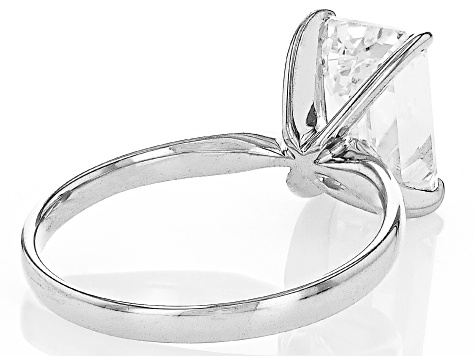 14k White Gold Emerald Cut White IGI Certified Lab-Grown Diamond Solitaire Ring 3.00ct F/VS1