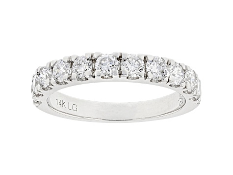 White Lab-Grown Diamond 14kt White Gold Ring 1.00ctw