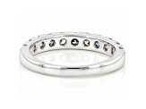 White And Blue Lab-Grown Diamond 14kt White Gold Ring 1.00ctw