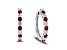 1.35ctw Ruby and Diamond Hoop Earrings in 14k White Gold