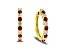 1.35ctw Ruby and Diamond Hoop Earrings in 14k Yellow Gold