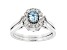 Blue And White Lab-Grown Diamond 14kt White Gold Reversible Ring 1.00ctw