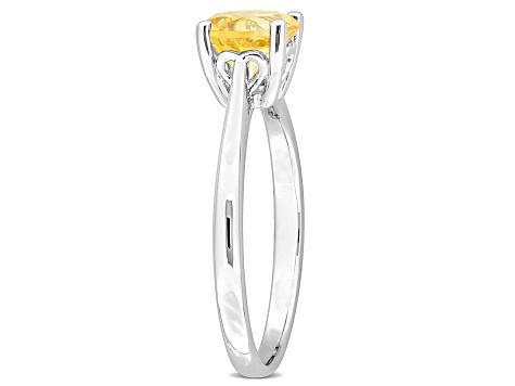Citrine Sterling Silver Solitaire Ring 1.25ctw