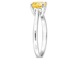 Citrine Sterling Silver Solitaire Ring 1.25ctw