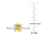 Citrine Sterling Silver Solitaire Ring 1.25ctw