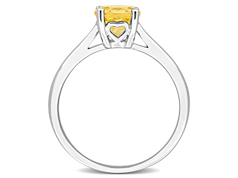Citrine Sterling Silver Solitaire Ring 1.25ctw