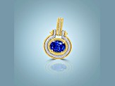 14K White Gold Tanzanite and Diamond Pendant 3.14ctw