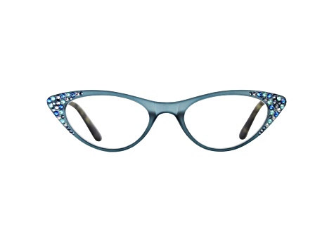 Blue Cat Eye Frame Reading Glasses. Strength 1.50