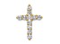 14k Yellow Gold Diamond Cross Chain Slide Pendant