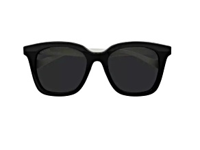 Gucci Black and White Frame / Gray Lens Sunglasses
