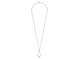 Judith Ripka 0.55ctw Bella Luce® 14k Gold Clad And Rhodium Over Sterling Silver Dangle Necklace