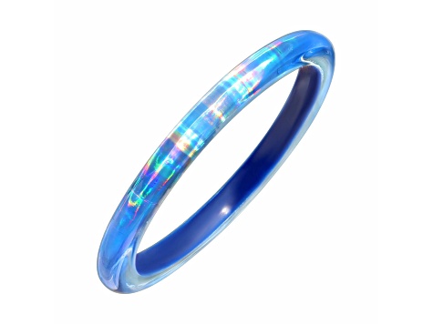 Acrylic Rave Slip On Bangle Bracelet in Royal Blue