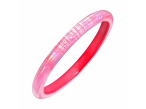 Lucite Rave Slip On Bangle Bracelet in Pink