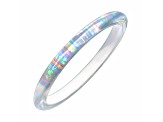 Acrylic Rave Slip On Bangle Bracelet in White