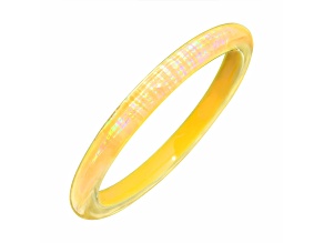 Lucite Rave Slip On Bangle Bracelet in Yellow