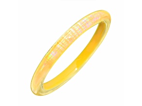 Acrylic Rave Slip On Bangle Bracelet in Yellow