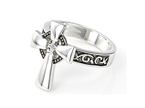 Sterling Silver Celtic Cross Ring - 1460SA | JTV.com