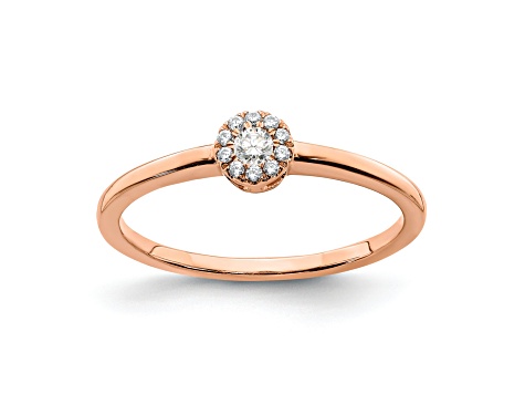 14K Rose Gold First Promise Diamond Promise/Engagement Ring 0.10ctw