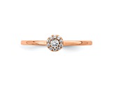 14K Rose Gold First Promise Diamond Promise/Engagement Ring 0.10ctw