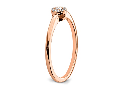 14K Rose Gold First Promise Diamond Promise/Engagement Ring 0.10ctw