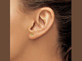 14k Yellow Gold Children's 3mm Peridot Simulant Stud Earrings