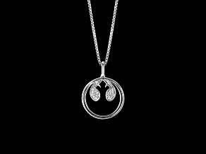 Star Wars™ Fine Jewelry The Rebel White Diamond Accent & Black Onyx Rhodium Over Silver Pendant
