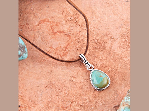 Barse Barse Jewelry Turquoise Sterling Silver Basic Pendant With Leather ...