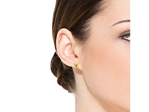 Red Color Cubic Zirconia, Kids 14k Gold Plated over Brass 3