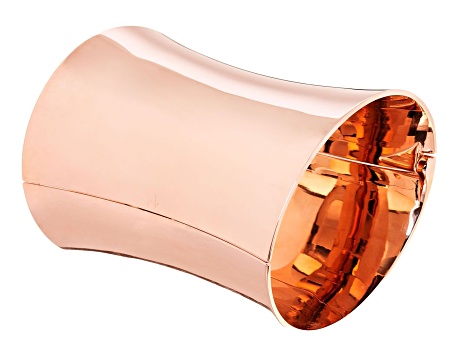 Calvin Klein Women's Wide Cuff Rose Gold Tone Bracelet in Size 6.5