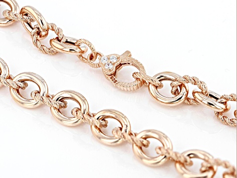 Judith Ripka Verona 20" 14K Rose Gold Clad Necklace