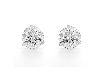 Picture of Certified White Lab-Grown Diamond G VS1 18k White Gold 3 Prong Martini Stud Earrings 6.00ctw