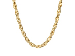 Judith Ripka Verona 14k Yellow Gold Clad 24" Textured Rope Necklace