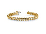 14K Two-tone Gold I1/G-H Diamond Tennis Bracelet 2.23ctw