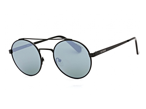 Guess Matte Black Round Frame / Green Mirrored Lenses  display picture 2