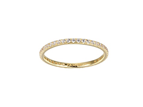 White Cubic Zirconia 18k Yellow Gold Over Sterling Silver Ring 0.63ctw ...