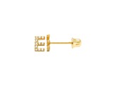 14k Yellow Gold Initial Earrings -E