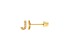 14k Yellow Gold Initial Earrings -J