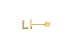 14k Yellow Gold Initial Earrings -L